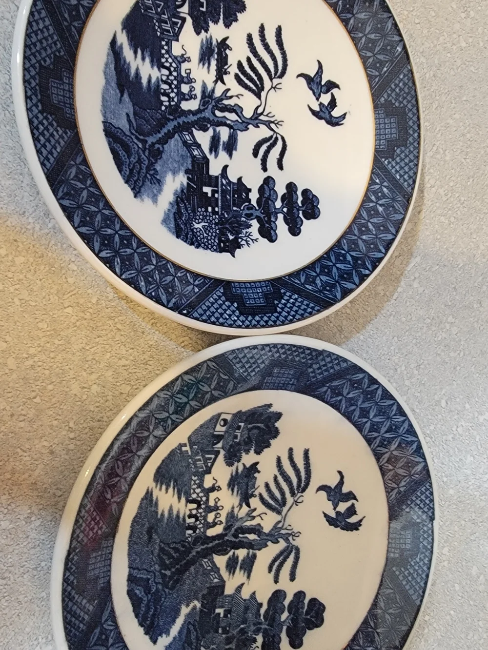 Blue and White Porcelain Tea Set - Floral & Net Pattern